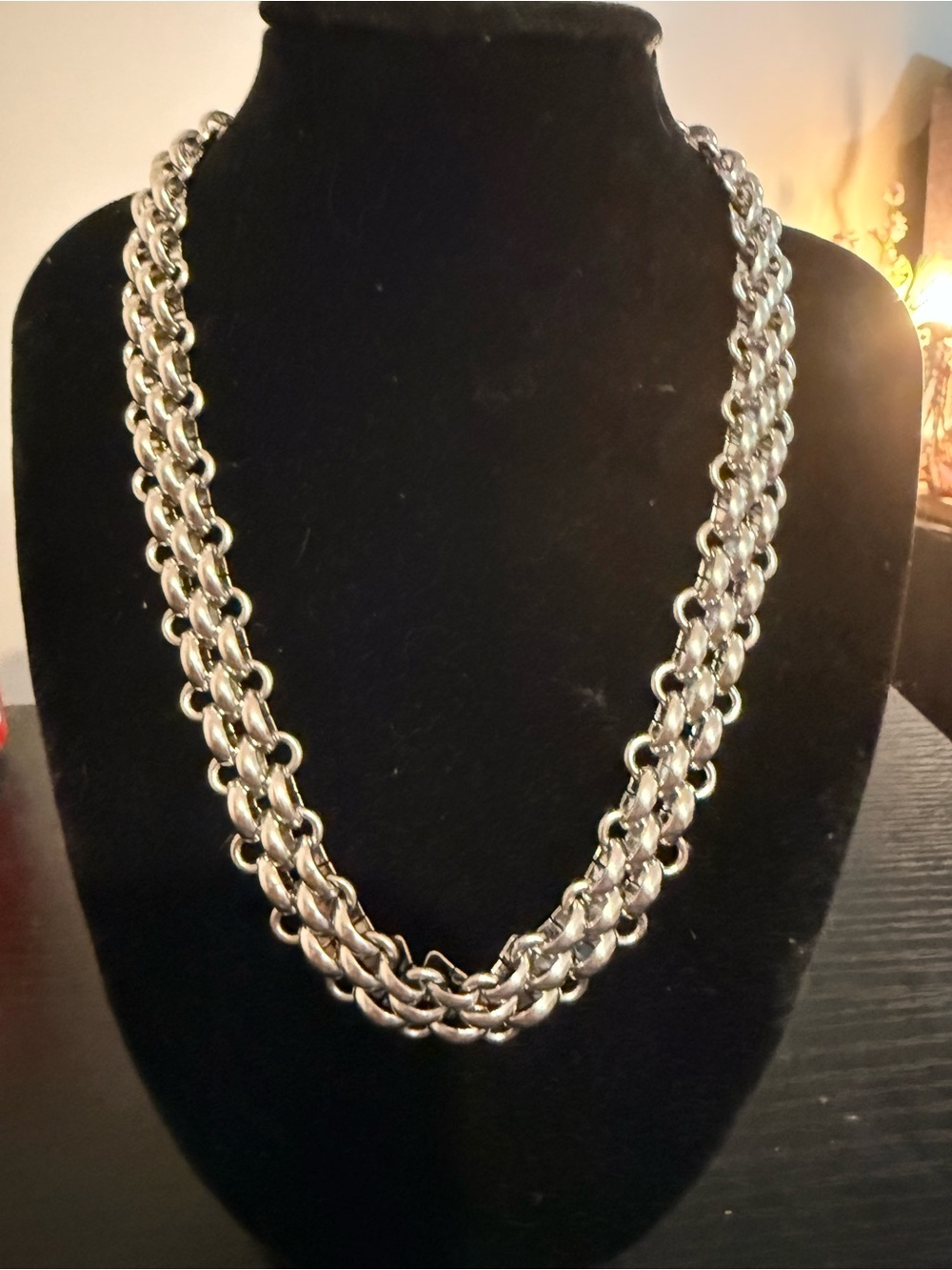 Double-Strand Silver Link Necklace - Women's Jewelry